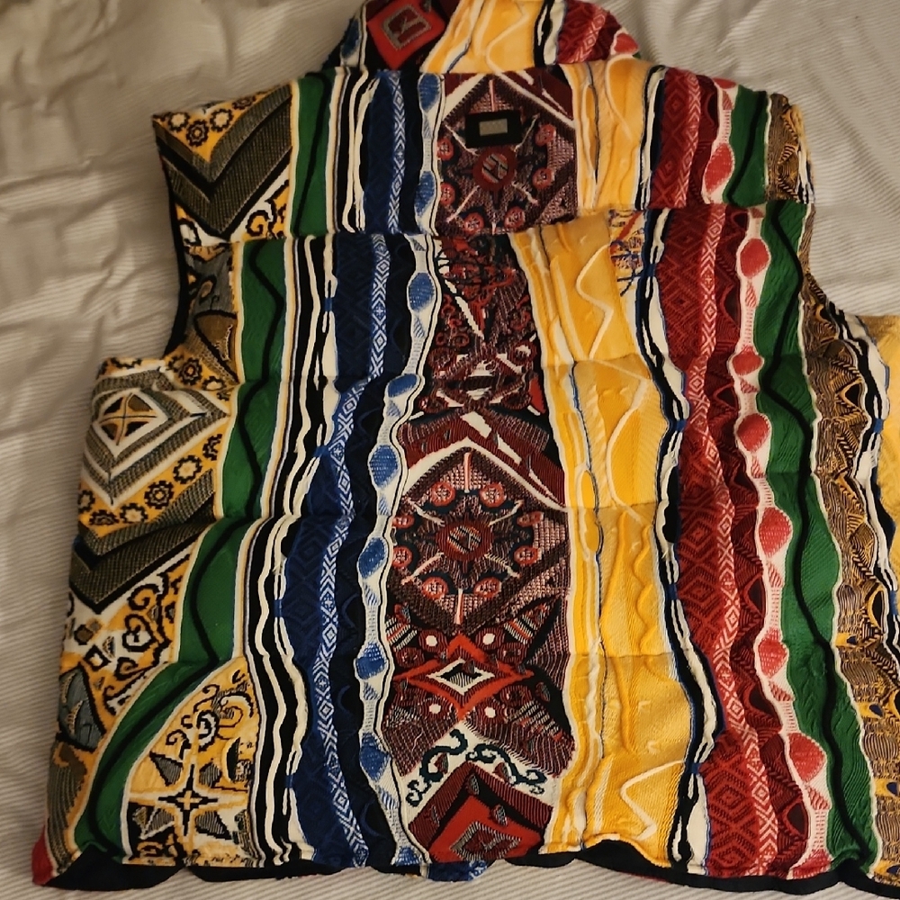 Coogi Multicolor Patterned Vest - image 2